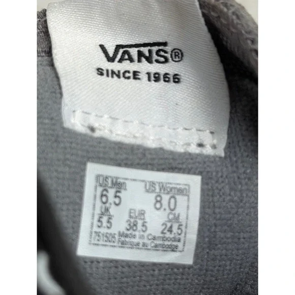 Vans Sk8-Low Grey Suede Black Paisley Bandana Sneakers Mens 6.5 Womens 8.0 - Picture 8 of 8